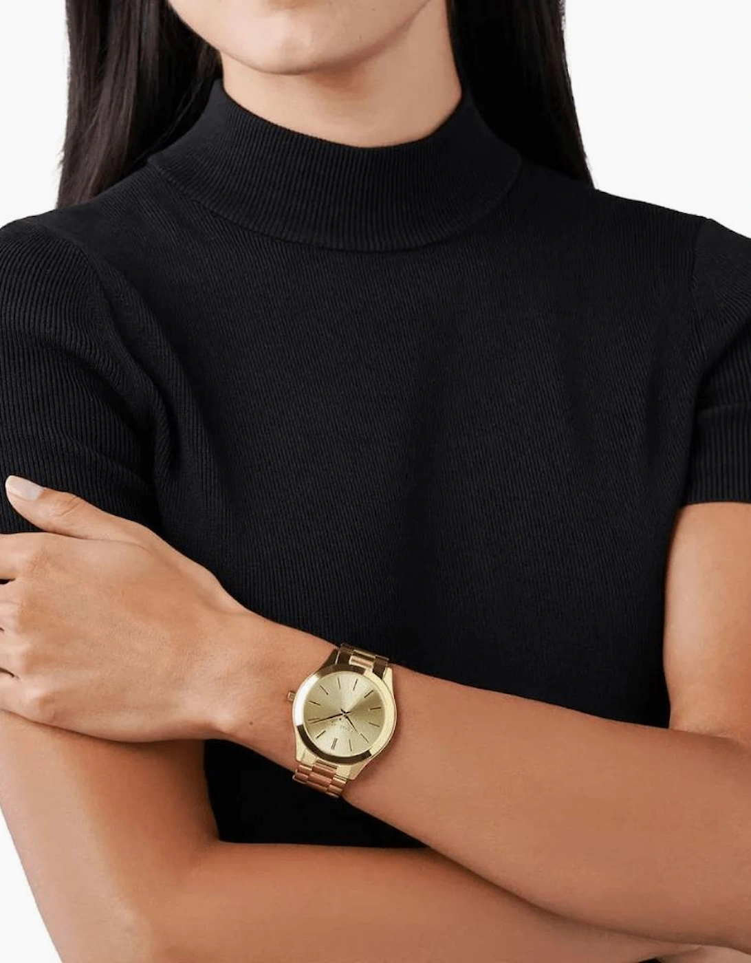 MK3179 Slim Runway Gold Dial Ladies Watch