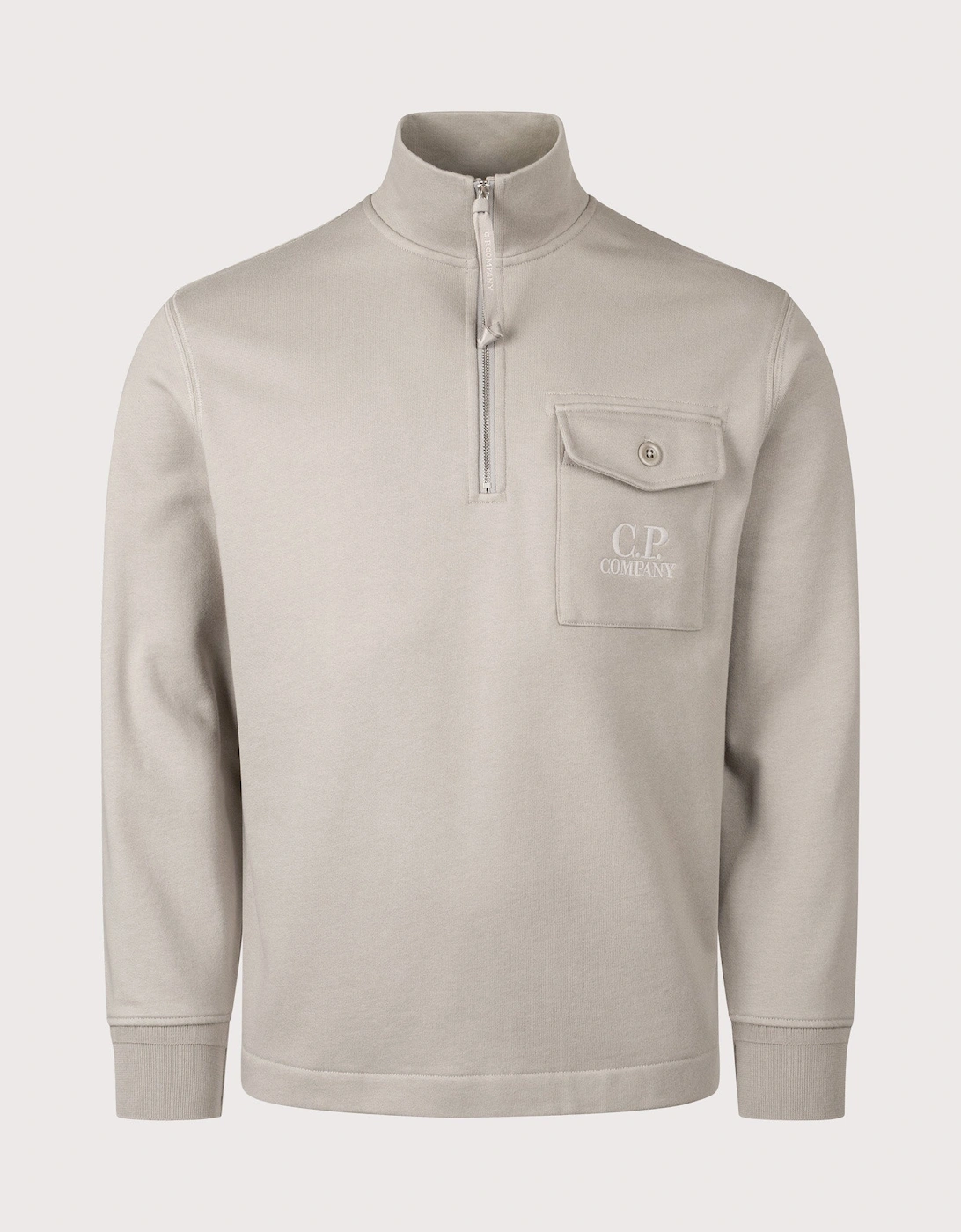 Diagonal Raised Fleece Half Zip Sweatshirt, 4 of 3