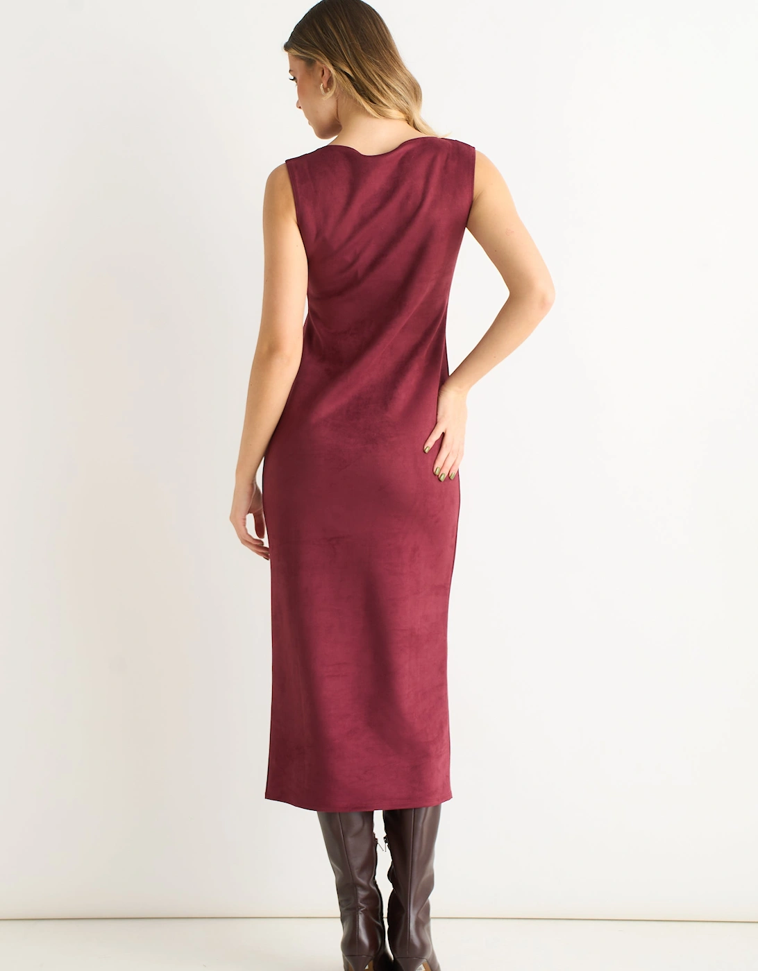 Mulberry Suede Pencil Dress