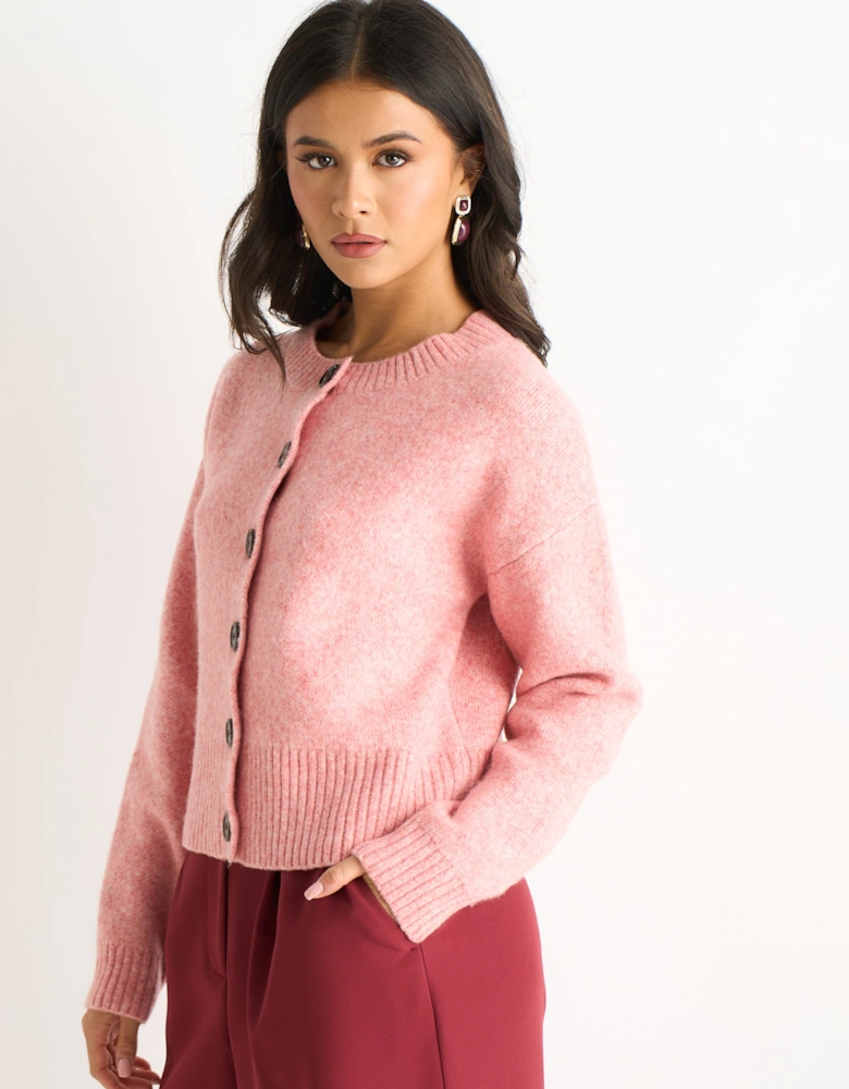 Pink Flex Long Sleeve Cardigan