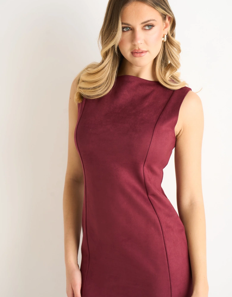 Mulberry Suede Pencil Dress