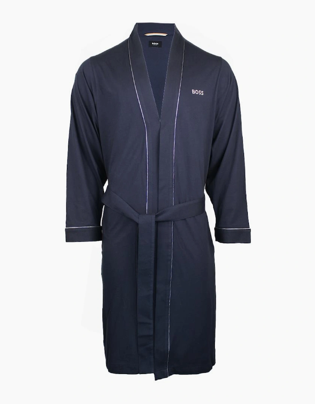 BOSS Kimono Jersey Cotton Dressing Gown Gift Set, Dark Blue
