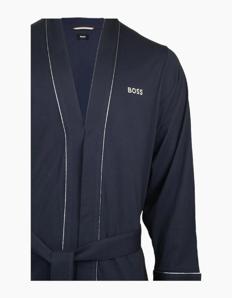 BOSS Kimono Jersey Cotton Dressing Gown Gift Set, Dark Blue