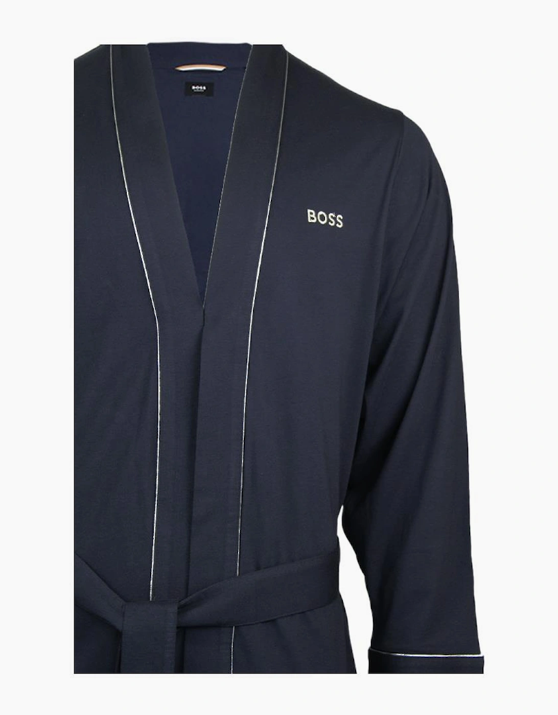 BOSS Kimono Jersey Cotton Dressing Gown Gift Set, Dark Blue