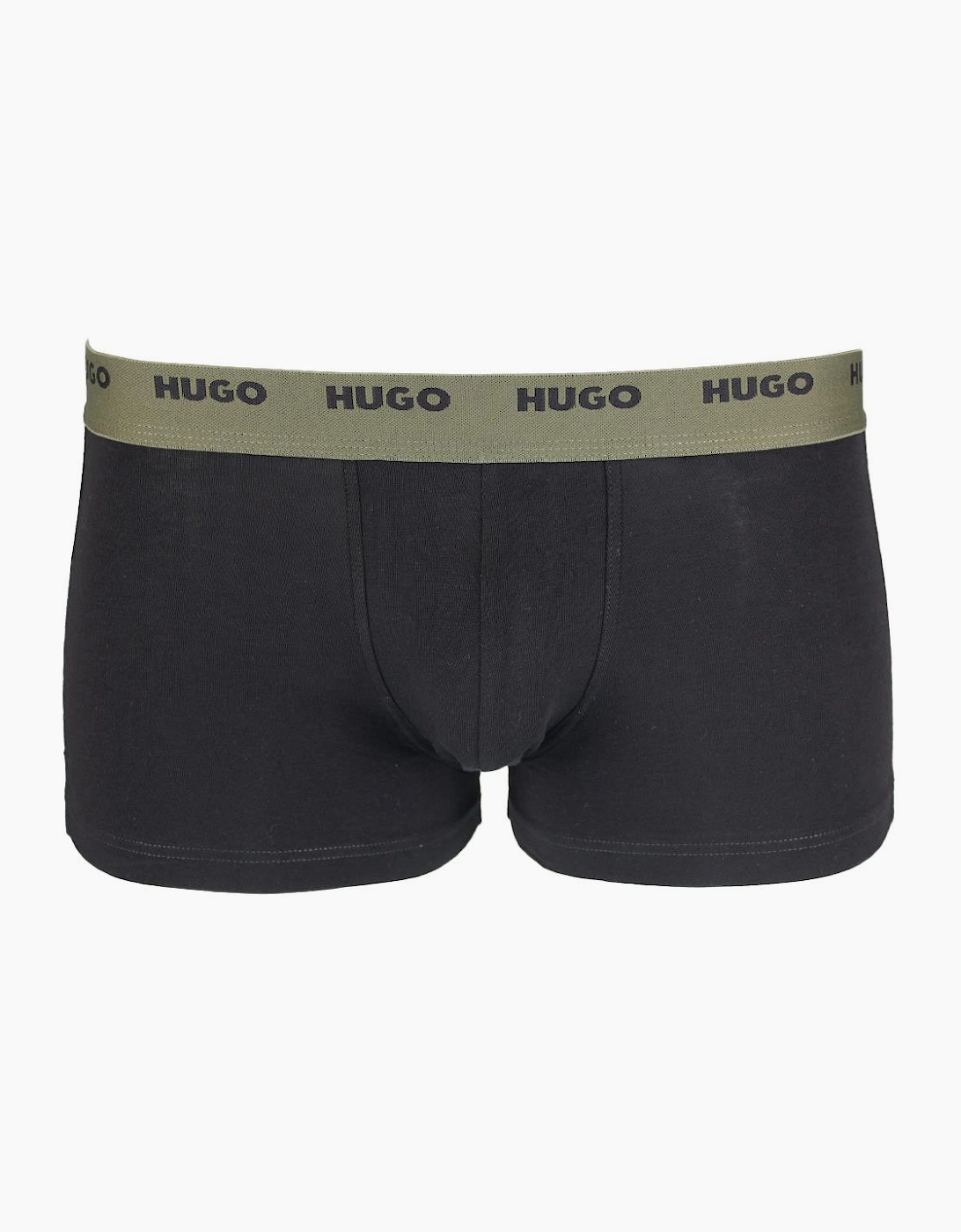 HUGO 5-Pack Stretch-Cotton Boxer Trunks With Logo Waistband, Black