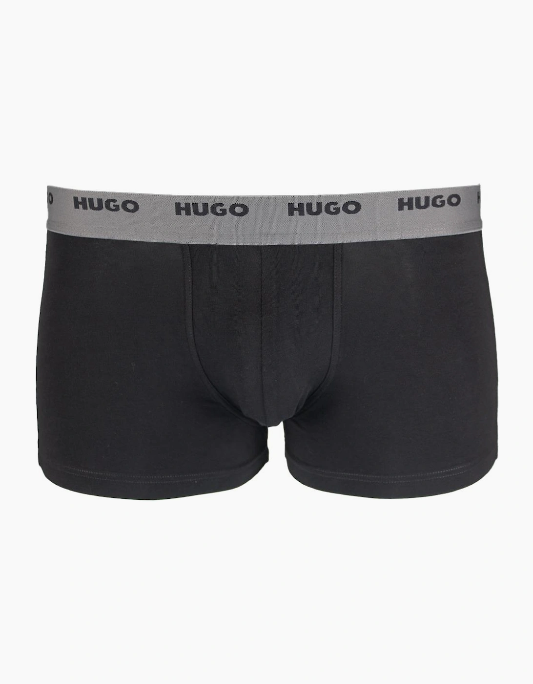HUGO 5-Pack Stretch-Cotton Boxer Trunks With Logo Waistband, Black
