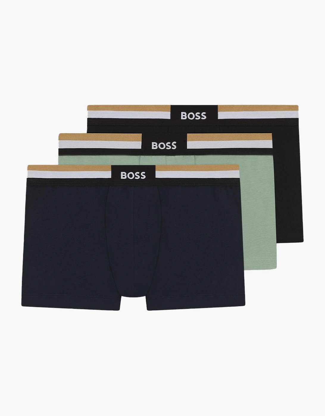 BOSS 3-Pack Motion Boxer Trunks, Black/Green/Navy, 2 of 1