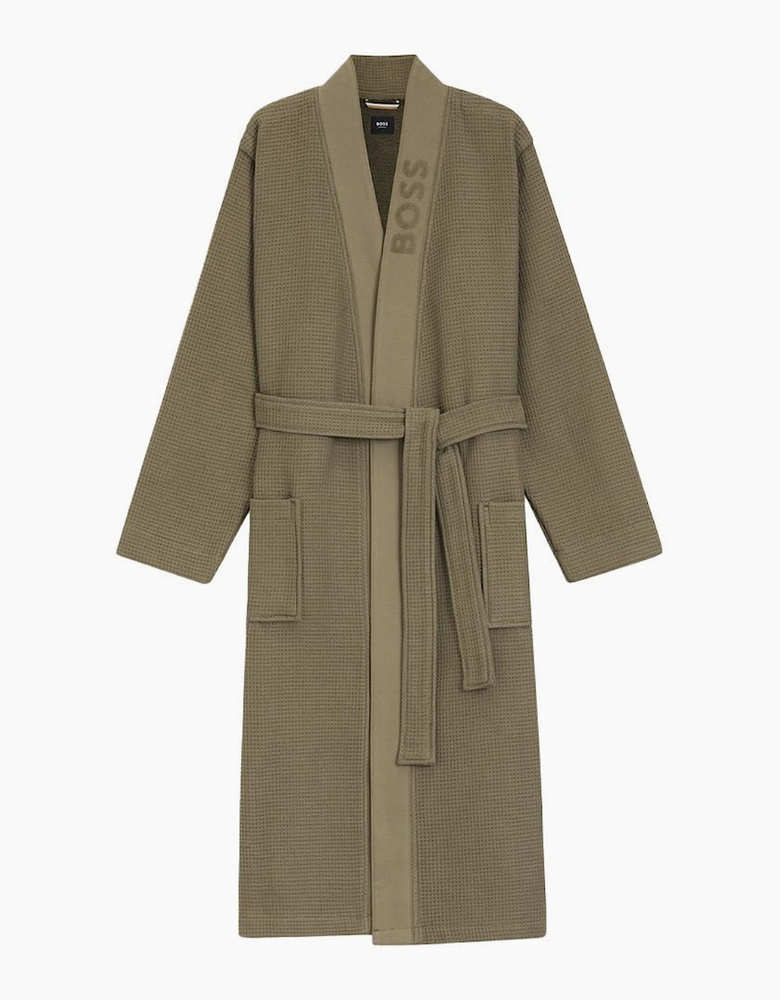 BOSS Waffle Kimono Dressing Gown, Light Brown, 2 of 1