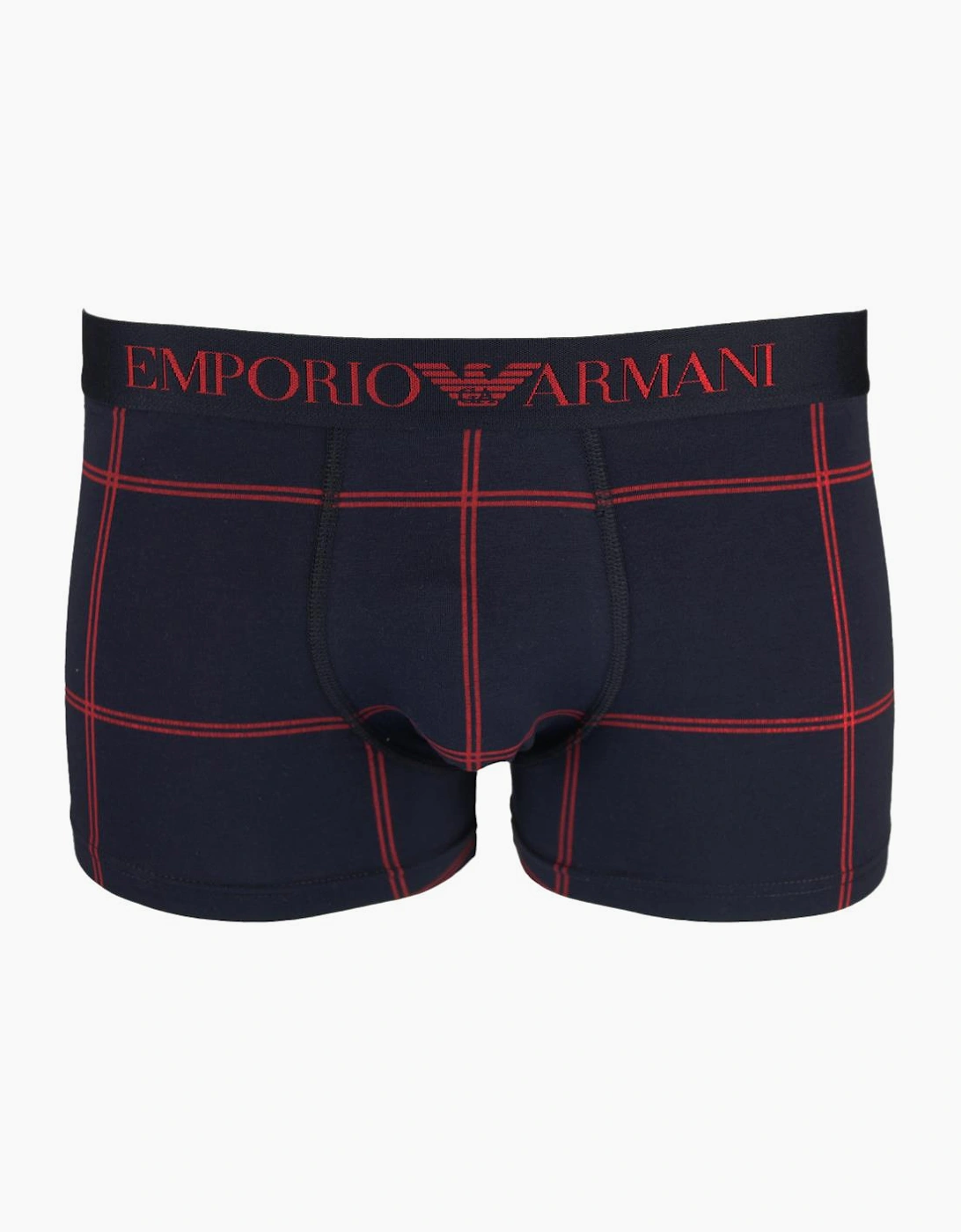 Men's Underwear Set, Rhubarb Check/Armani Blue