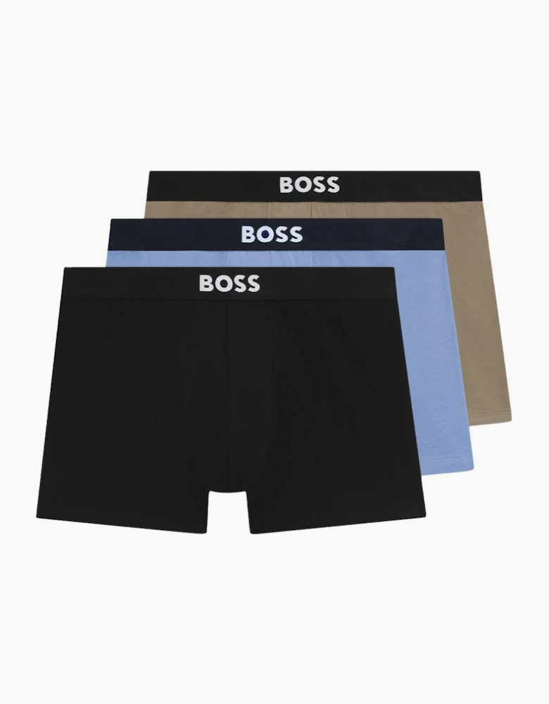 BOSS Boxer Briefs 3-Pack BOSS ONE, Black/Brown/Blue