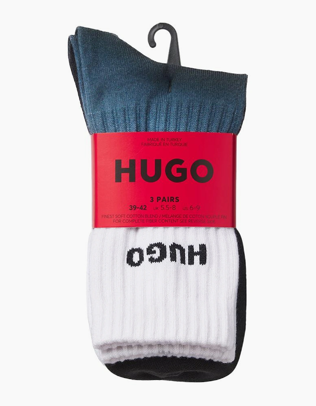 HUGO 3-Pack QS Rib Rising Fade, Black & White