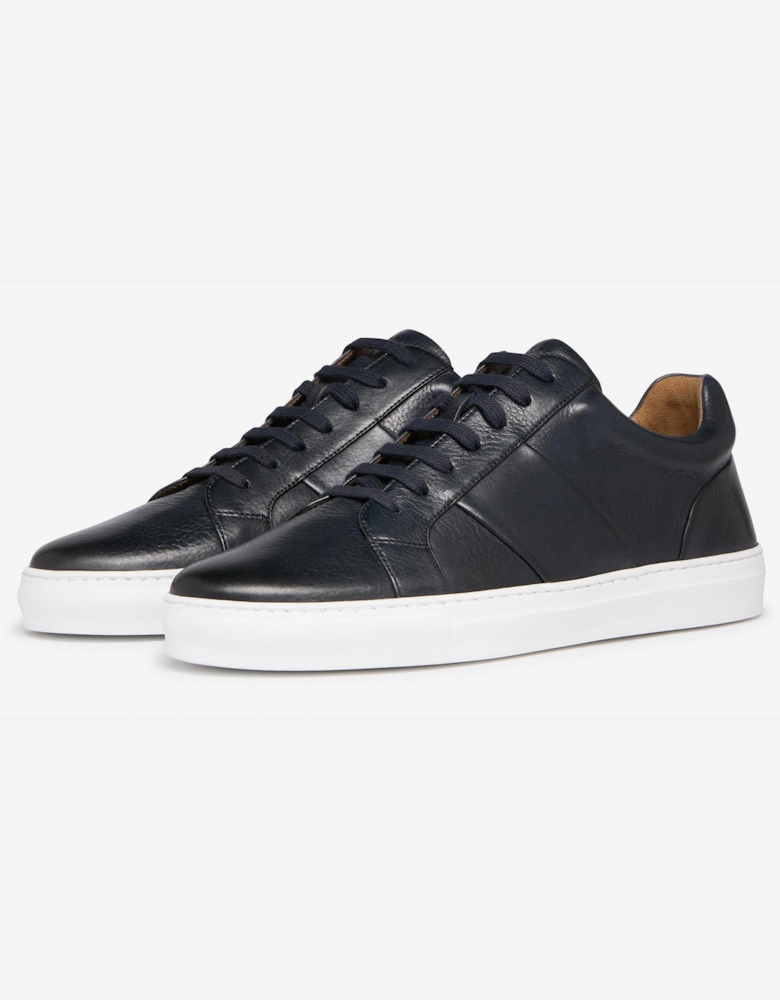 Kendal Leather Mens Trainers - Navy