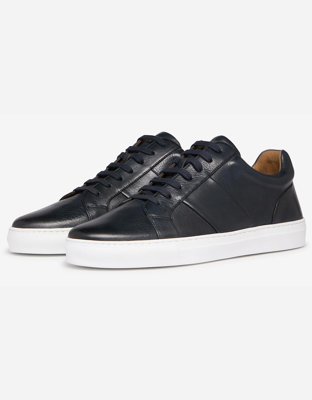 Kendal Leather Mens Trainers - Navy, 6 of 5