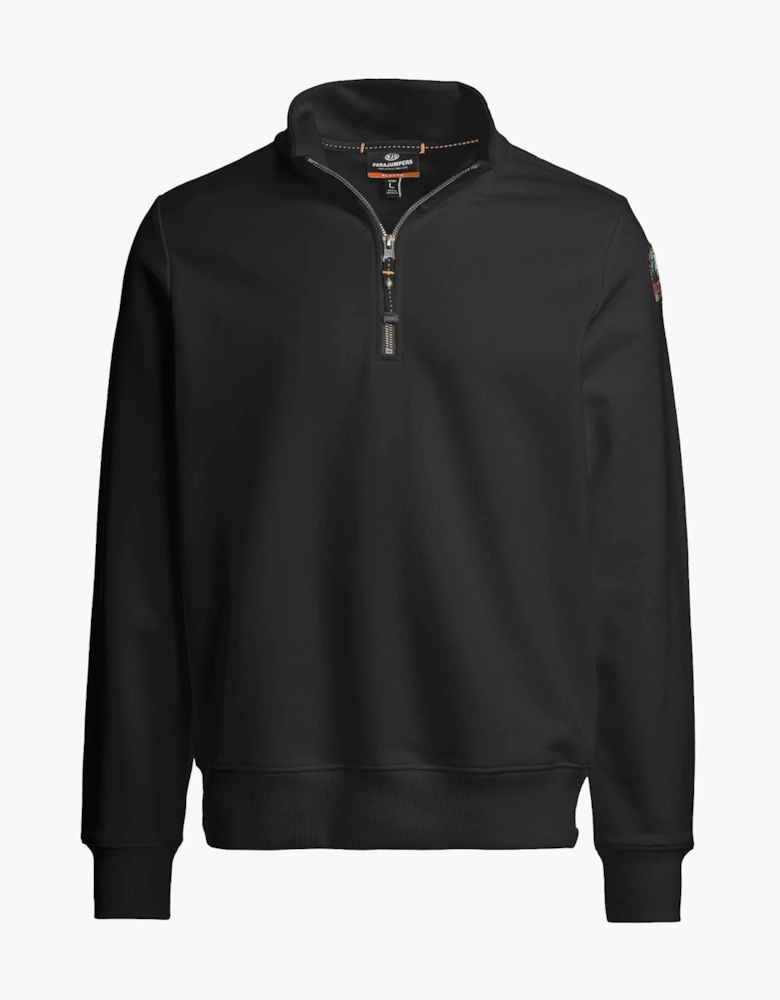 Broad Peak Mens 1/4 Zip Sweatshirt - Black 541