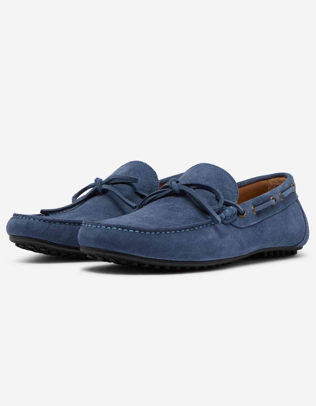 Cano Suede Mens Driving Shoes - Blue, 6 of 5