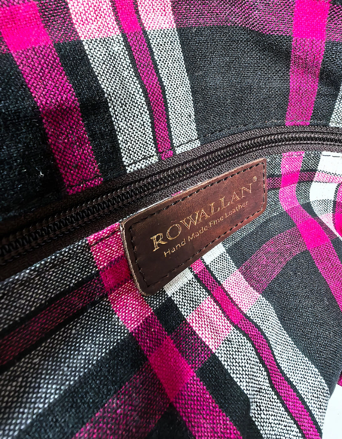 Rowallan Safari Large Weekender Leather Bag BROWN
