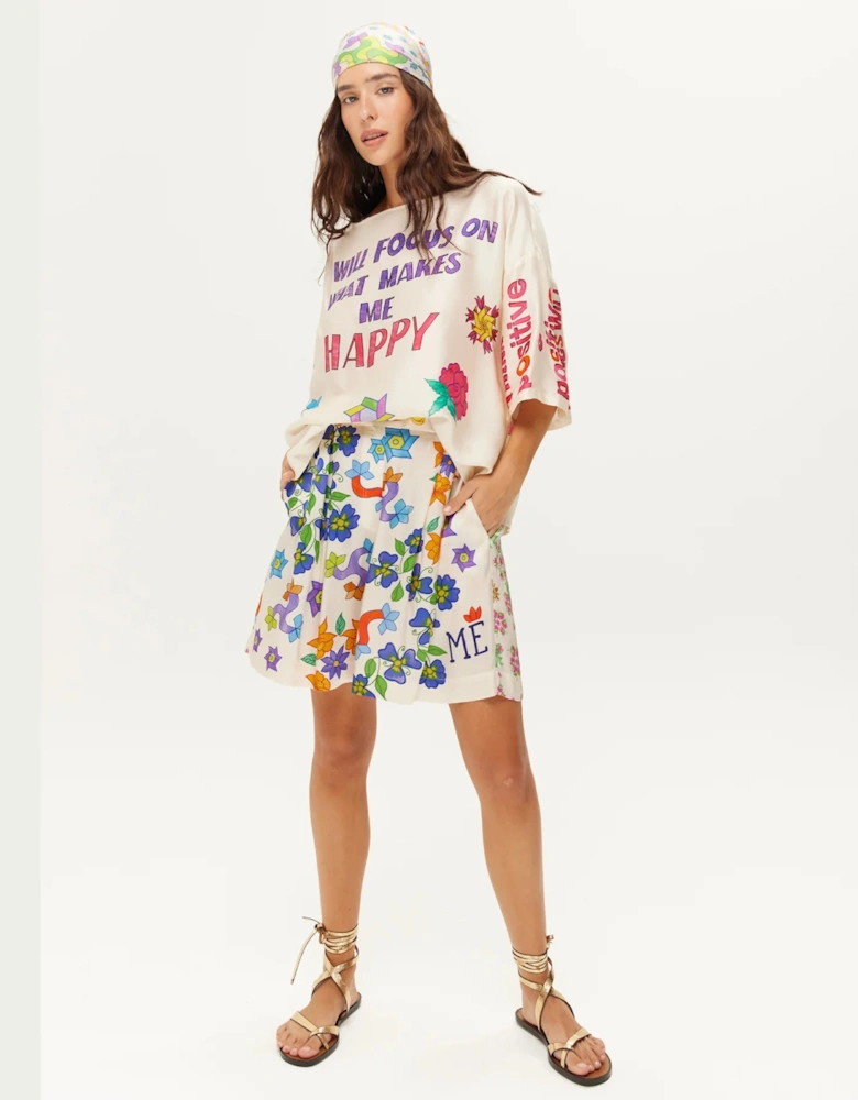 Dina plated shorts in Marker print