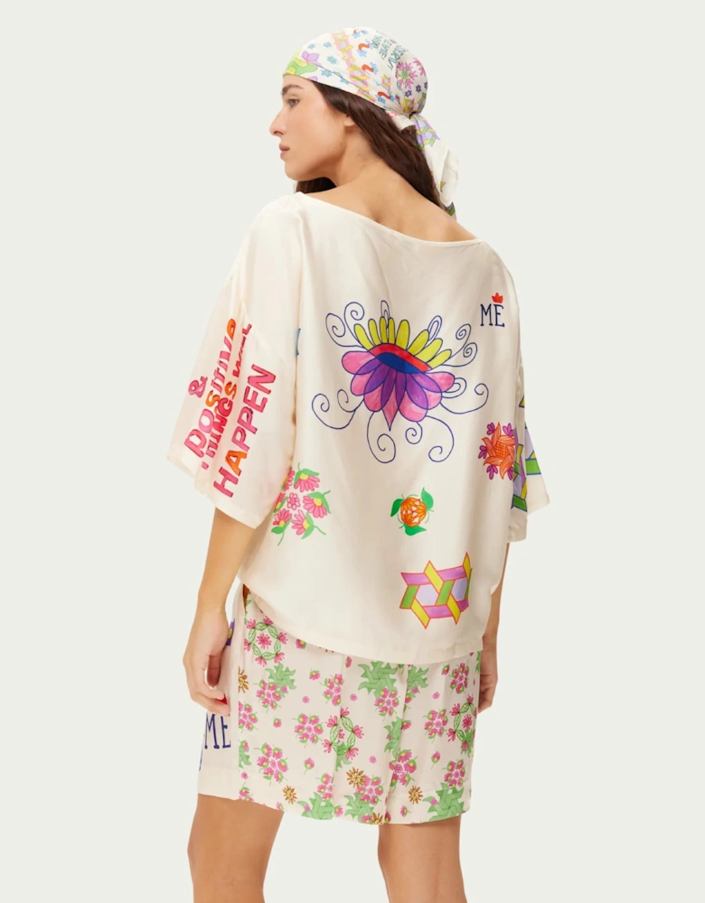 Dina plated shorts in Marker print