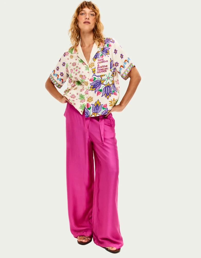 Ellen fuchsia wrapped pants