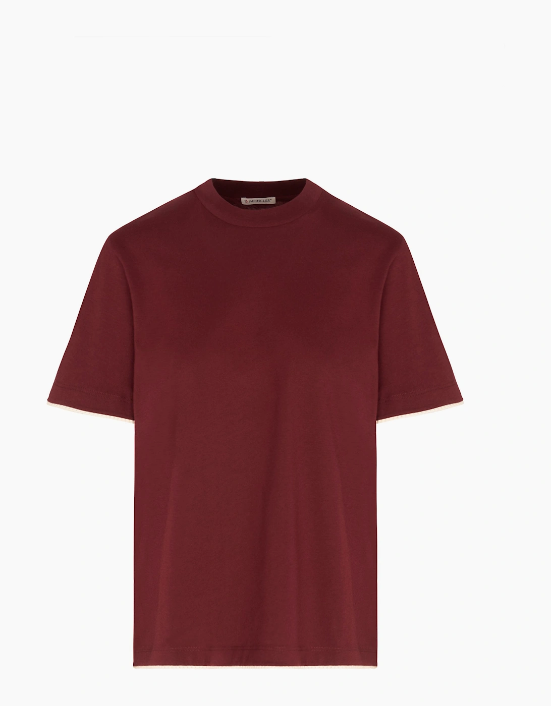 Moncler Moncler Women's Womens Cotton Trim T-Shirt Red
