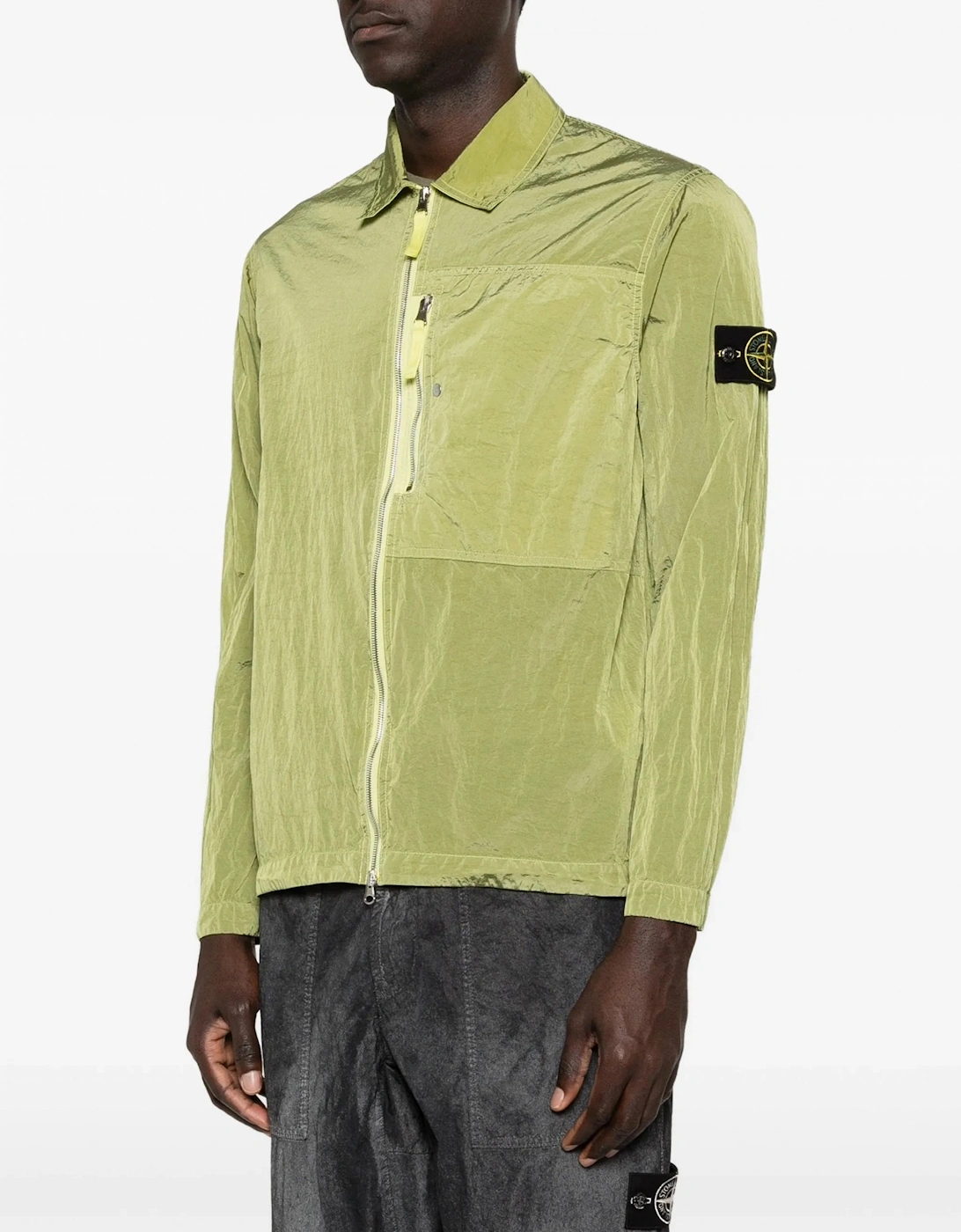 S0019 Nylon Overshirt Green