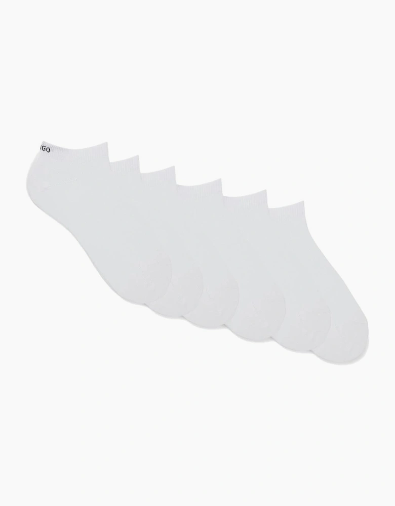 HUGO 6-Pack Sport Ankle Socks, White