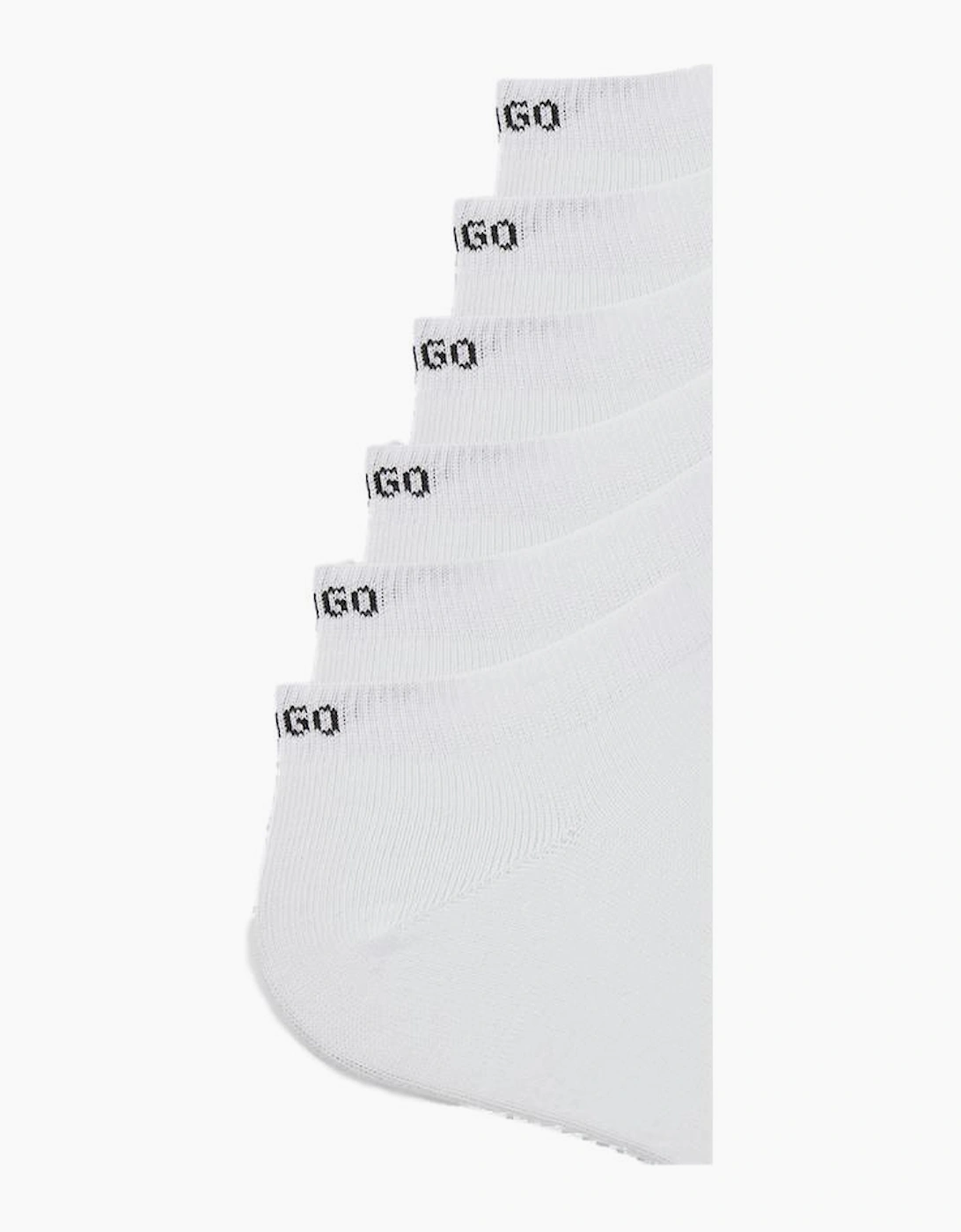 HUGO 6-Pack Sport Ankle Socks, White