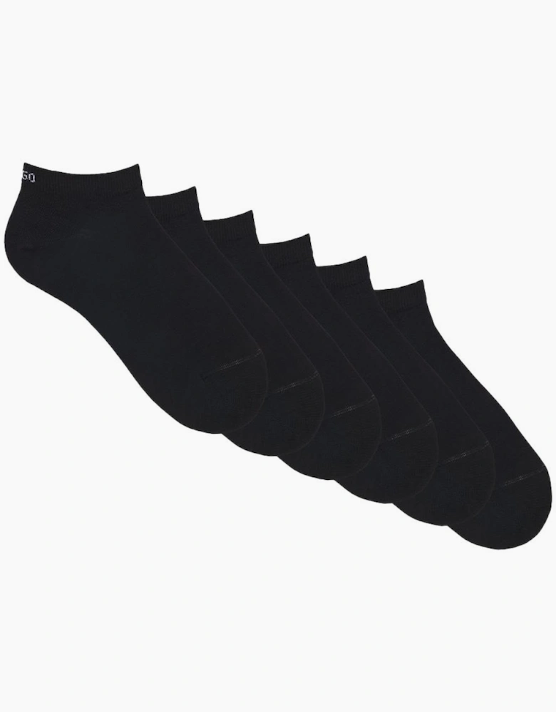 HUGO 6-Pack AS Uni Trainer Socks, Black