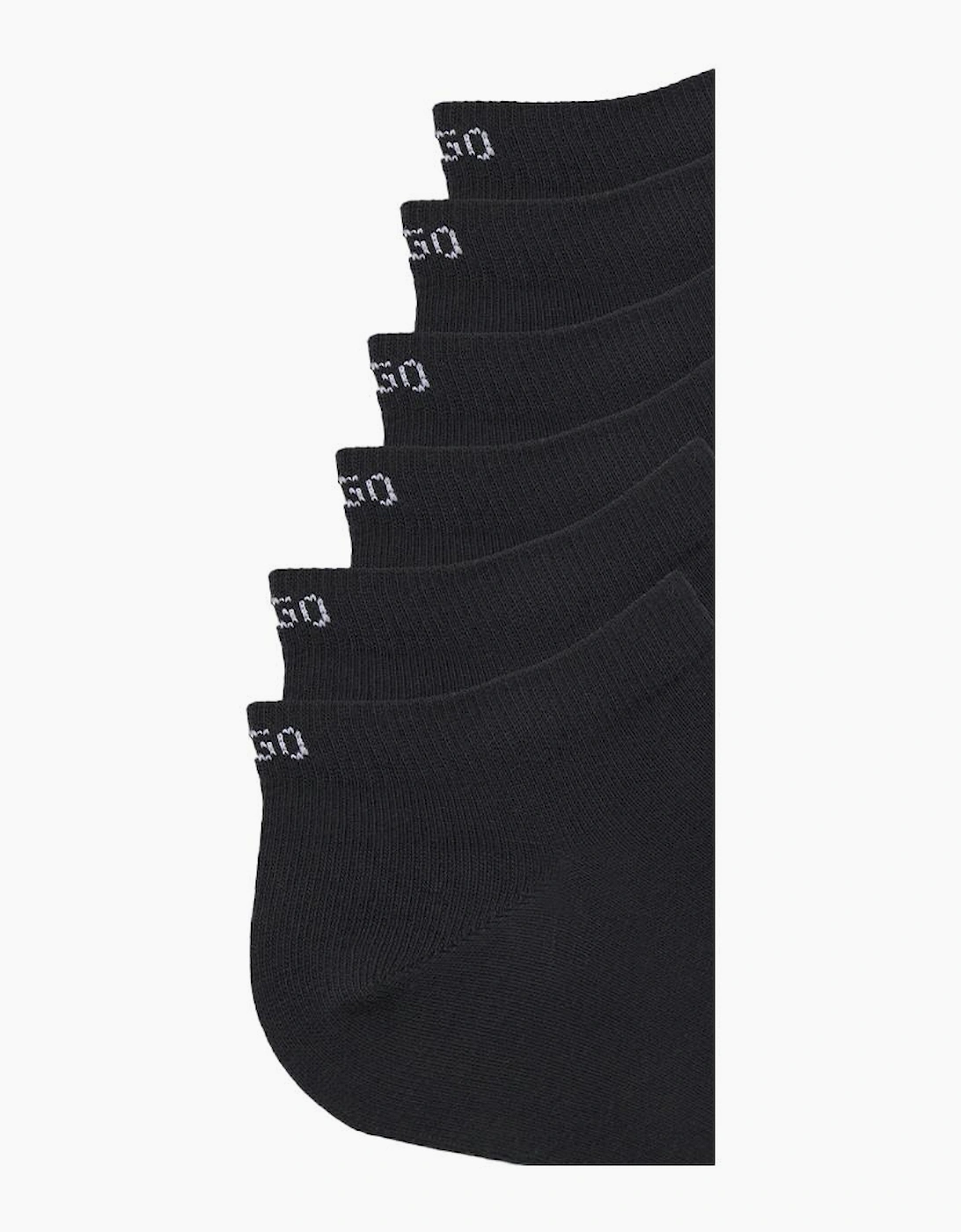 HUGO 6-Pack AS Uni Trainer Socks, Black