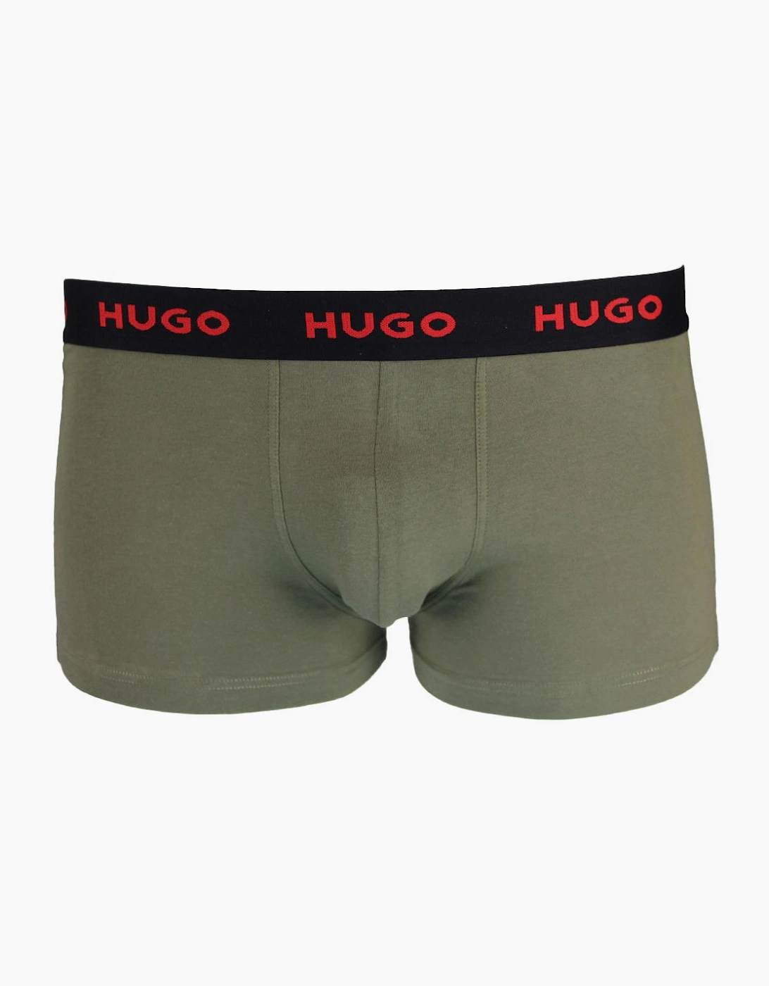 HUGO 3-Pack Boxer Trunks, Black, Grey, Blue