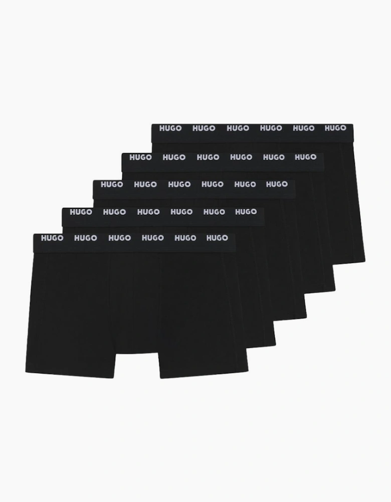 HUGO 5-Pack Boxer Trunk, Black