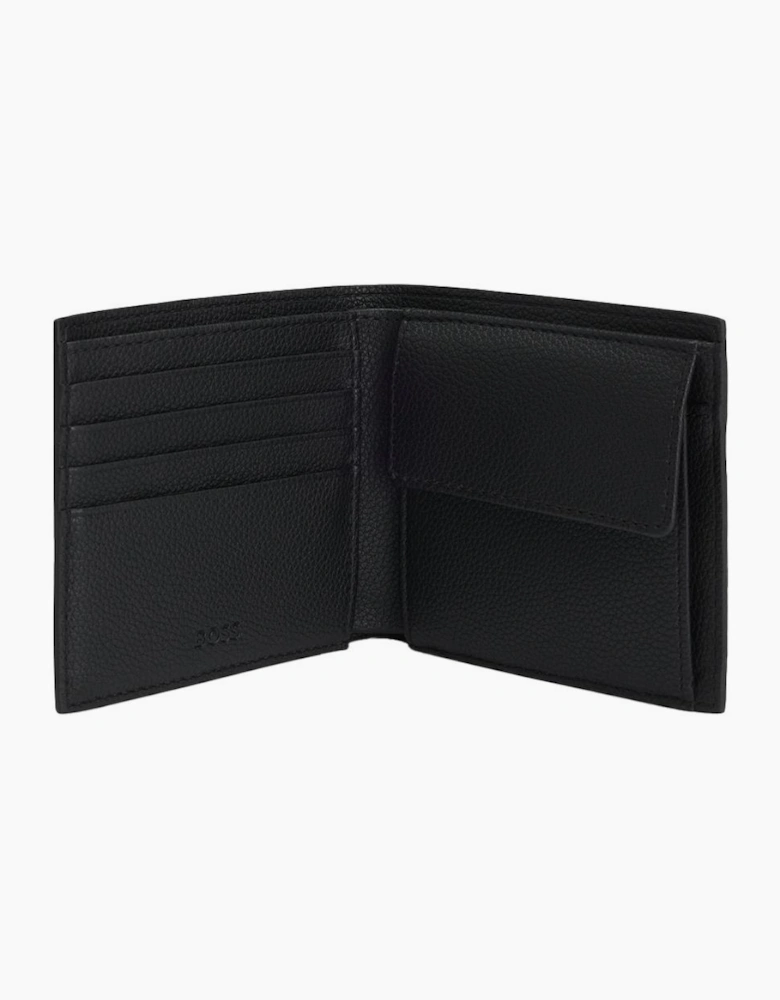 BOSS Ray 4cc Coin Faux Leather Wallet, Black