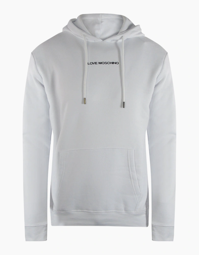 Plain Logo White Hoodie