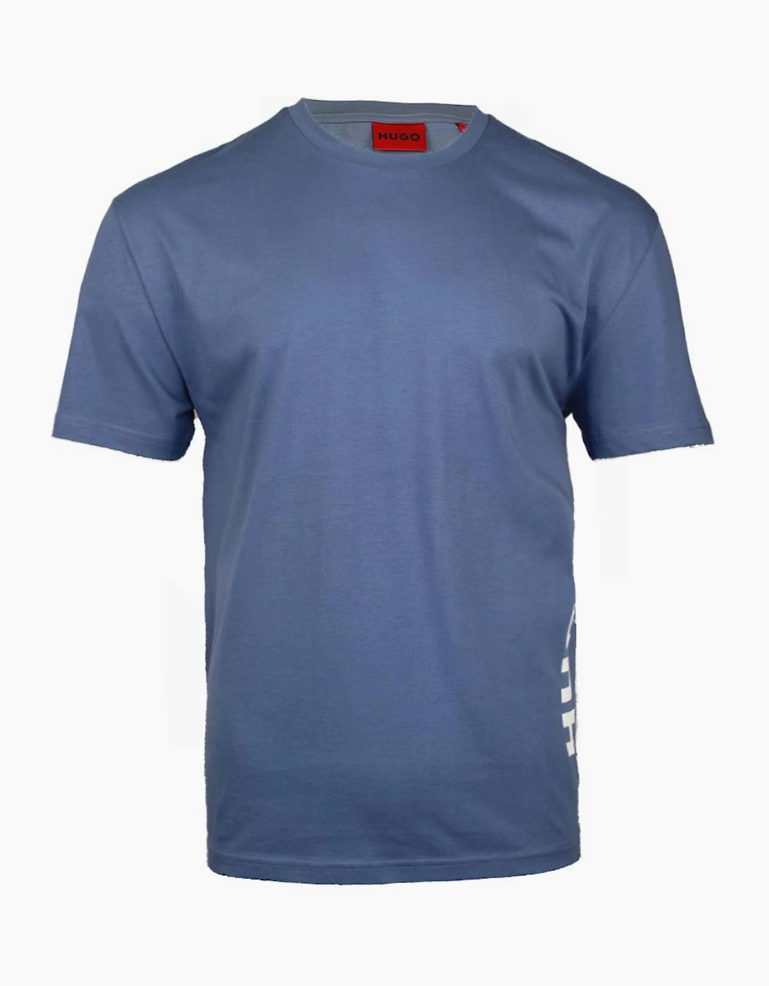 HUGO Side Logo Relaxed-Fit T-Shirt, Blue, 3 of 2