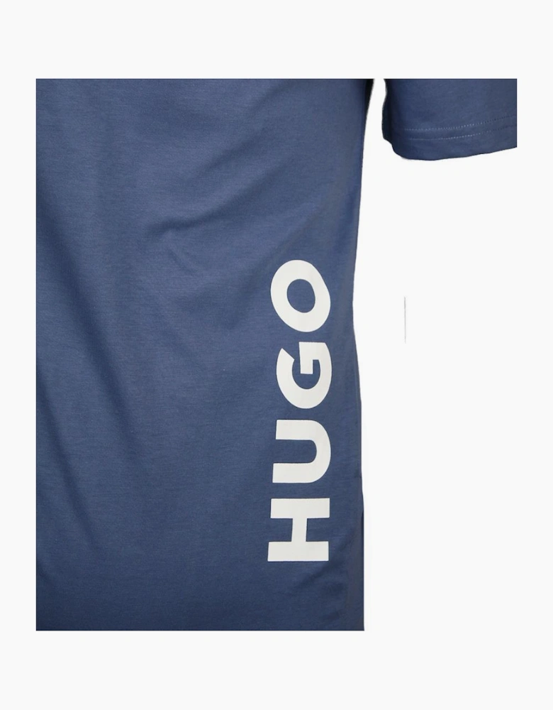 HUGO Side Logo Relaxed-Fit T-Shirt, Blue
