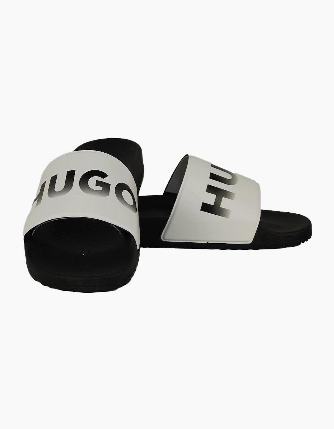 HUGO Timein Slider, White with Black Logo