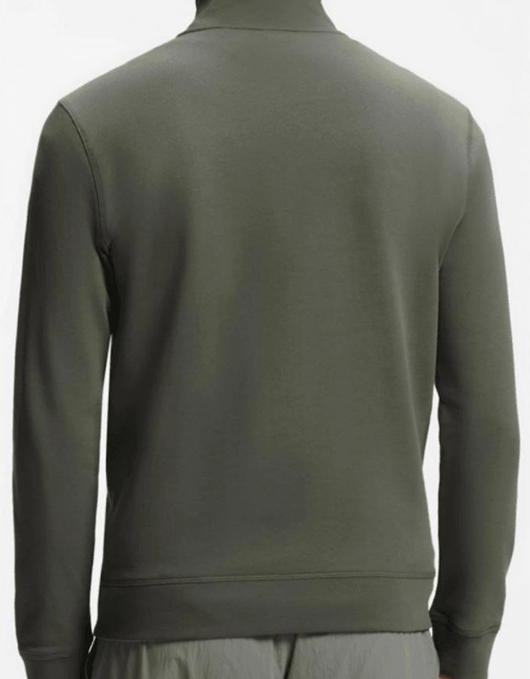 Zetrust Patch Logo Grey/Green Quarter Zip Sweatshirt