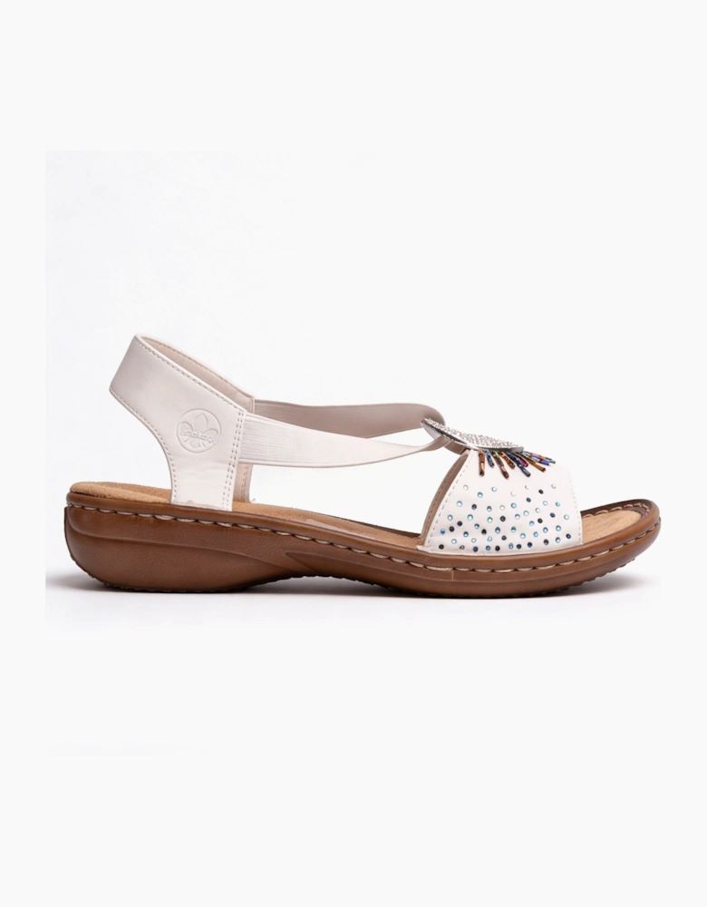 60880 Womens Slingback Sandals White