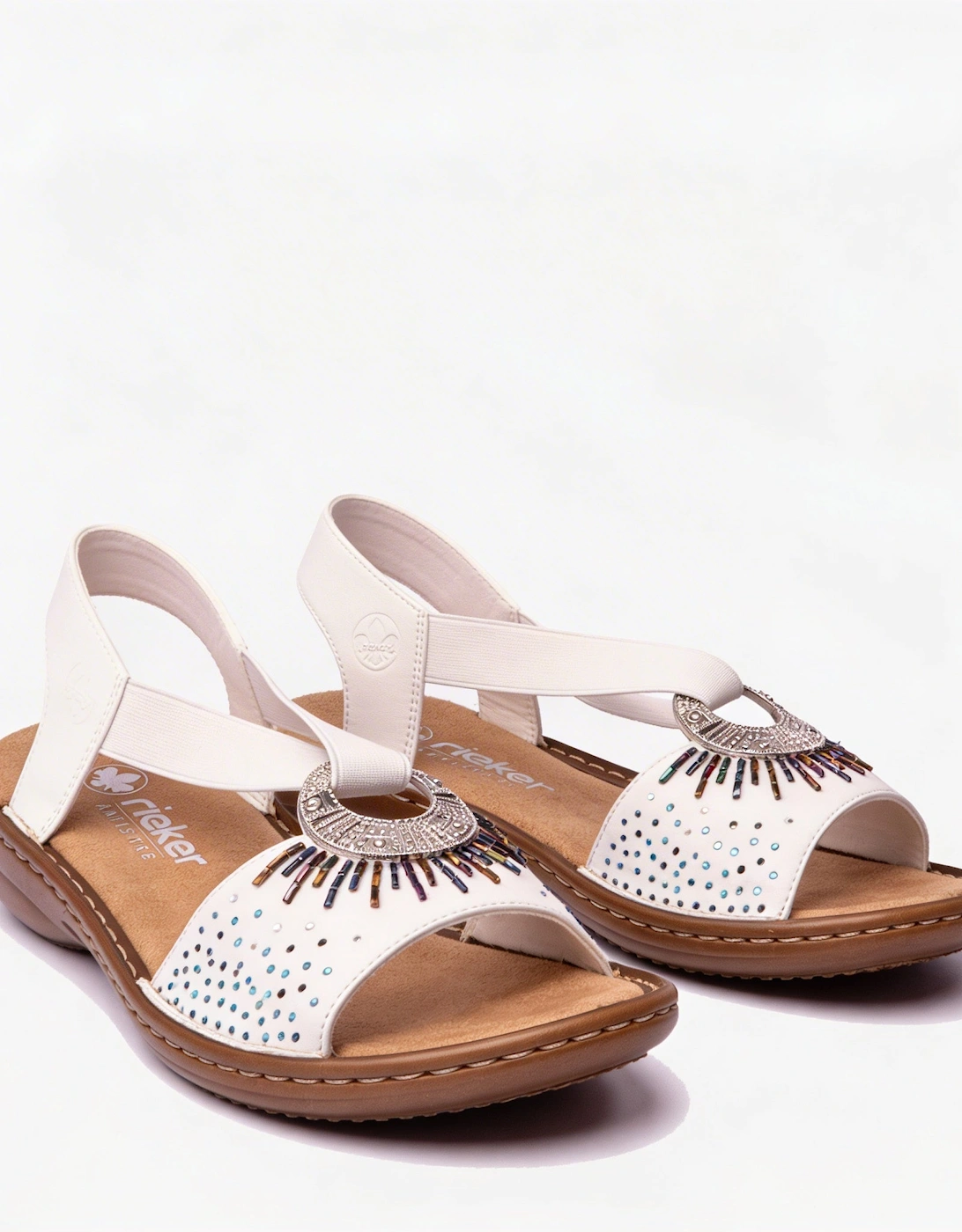 60880 Womens Slingback Sandals White