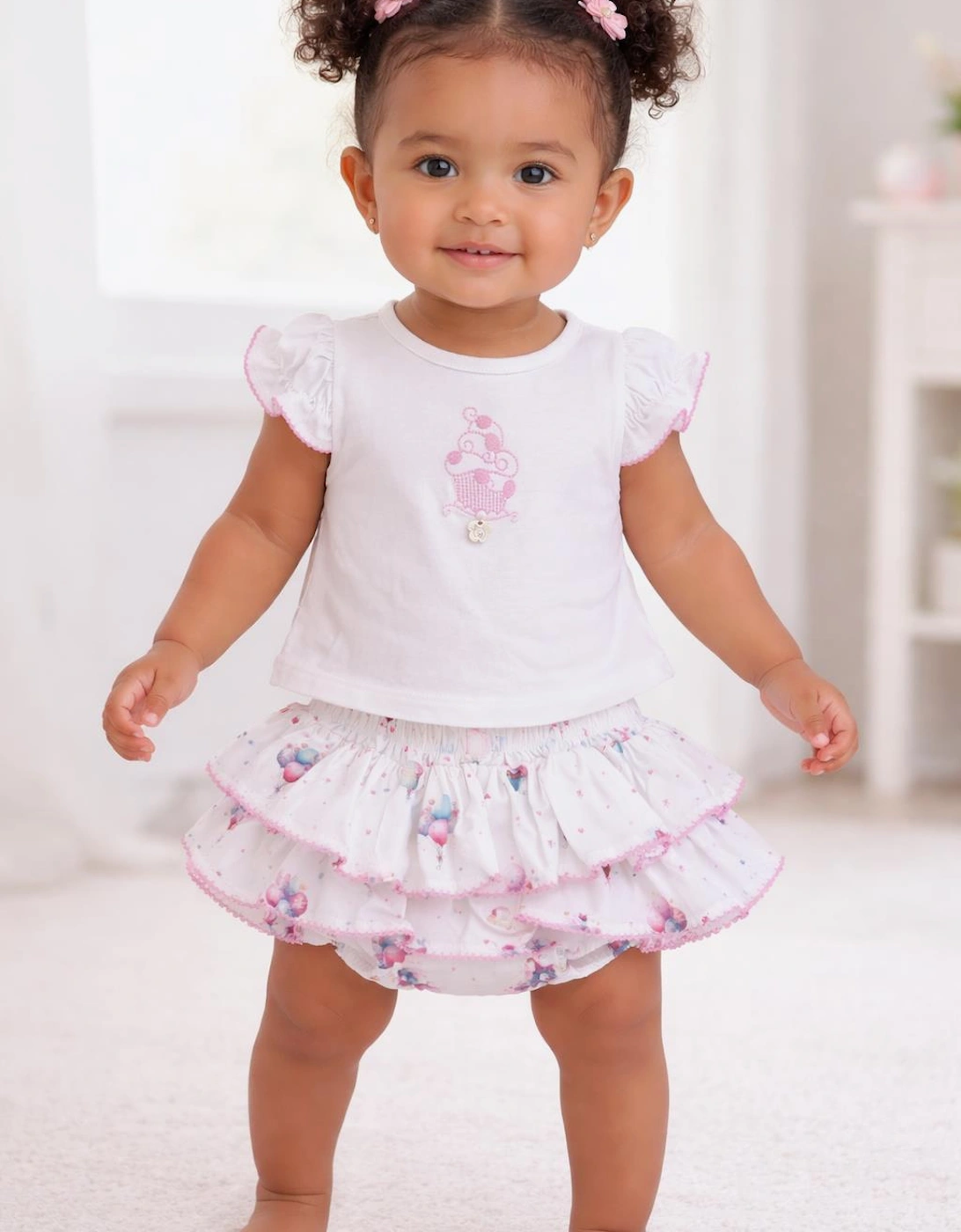 BABY GIRL TODDLER PARTY BLOOMERS SET, 3 of 2