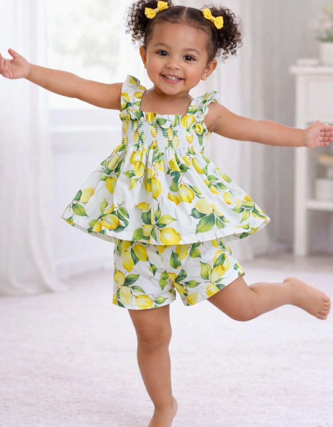 GIRLS SORRENTO LEMONS SHORTS SET, 3 of 2