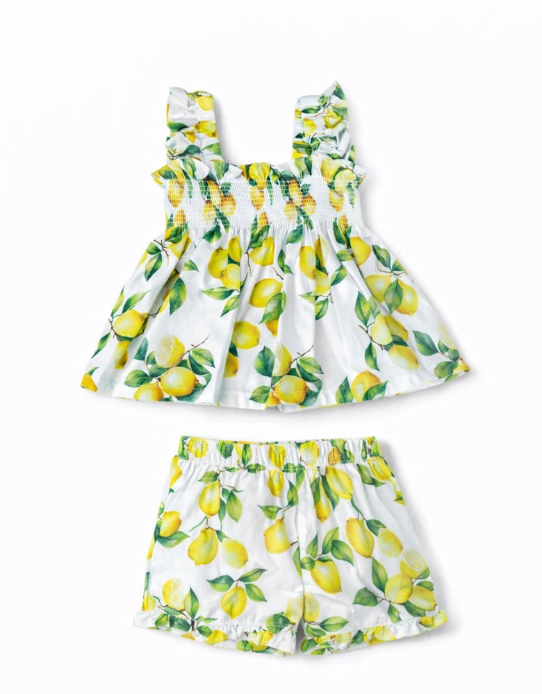 GIRLS SORRENTO LEMONS SHORTS SET