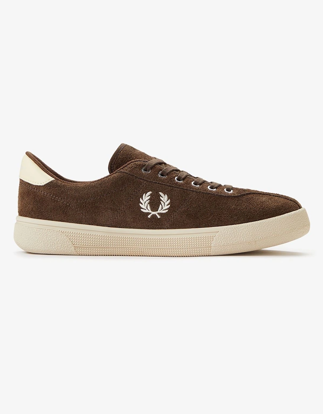 Fred Perry Men's Brown Tennis Shoe Suede Tobacco/Ice Cream Trainers - : 10 Size 10