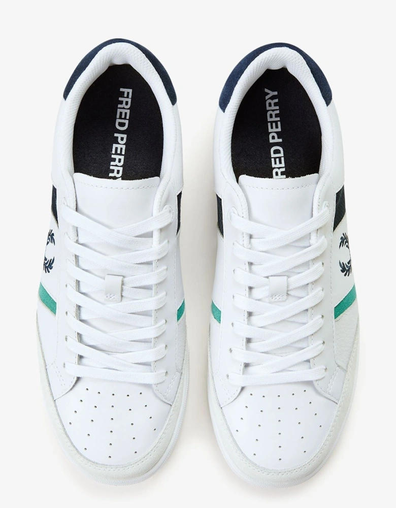 B725 Leather Suede Men's White/Navy/Mint Trainers