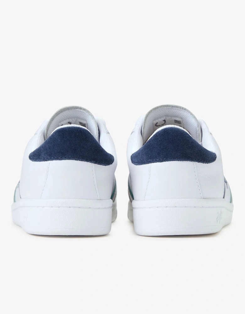 B725 Leather Suede Men's White/Navy/Mint Trainers