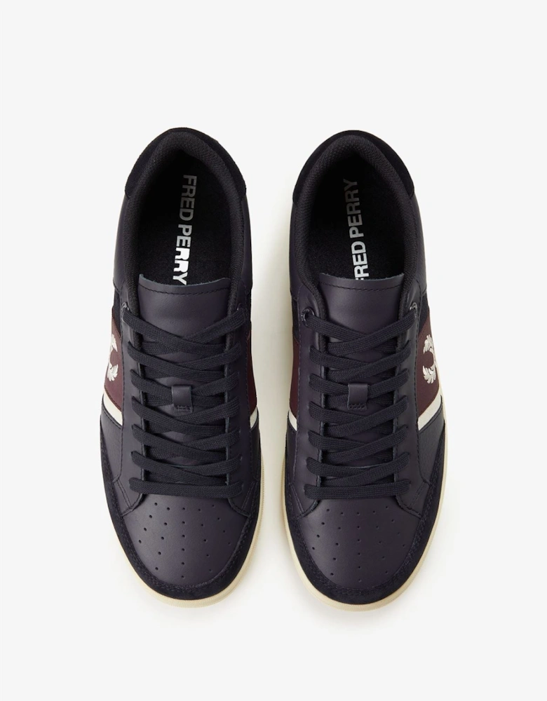 B725 Leather Suede Men's Navy/Ecru/Oxblood Trainers