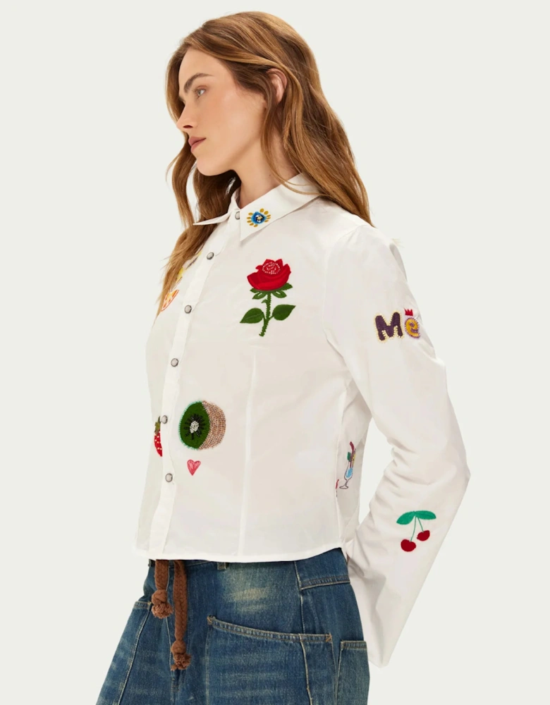 Rona slim fit embroidered shirt