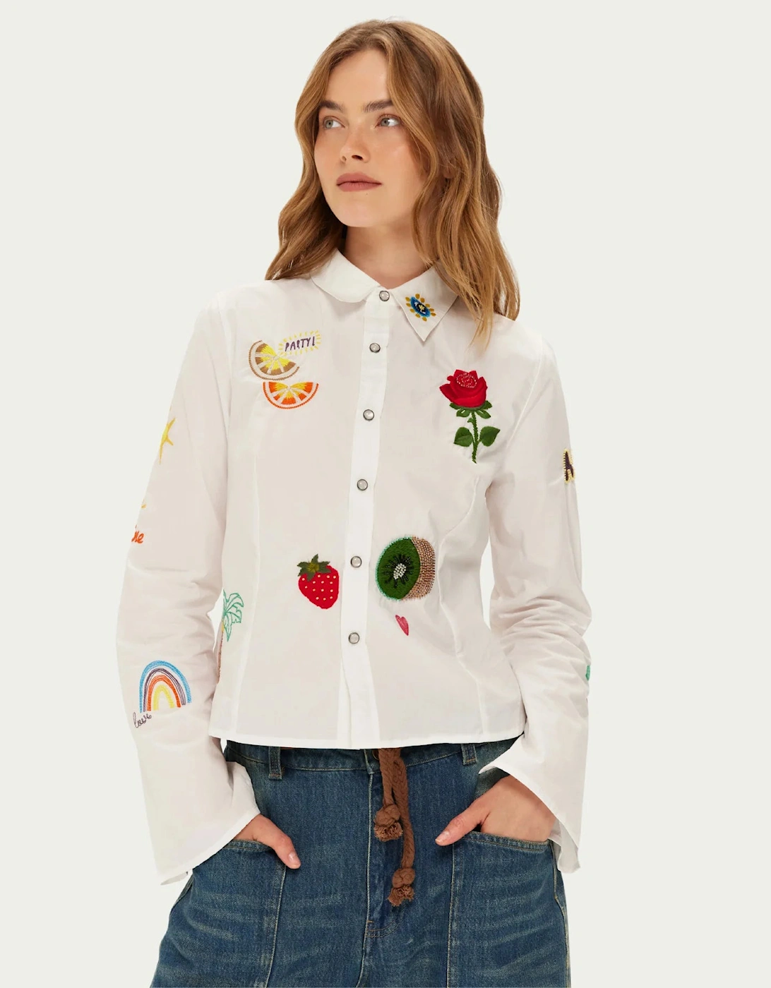 Rona slim fit embroidered shirt, 6 of 5