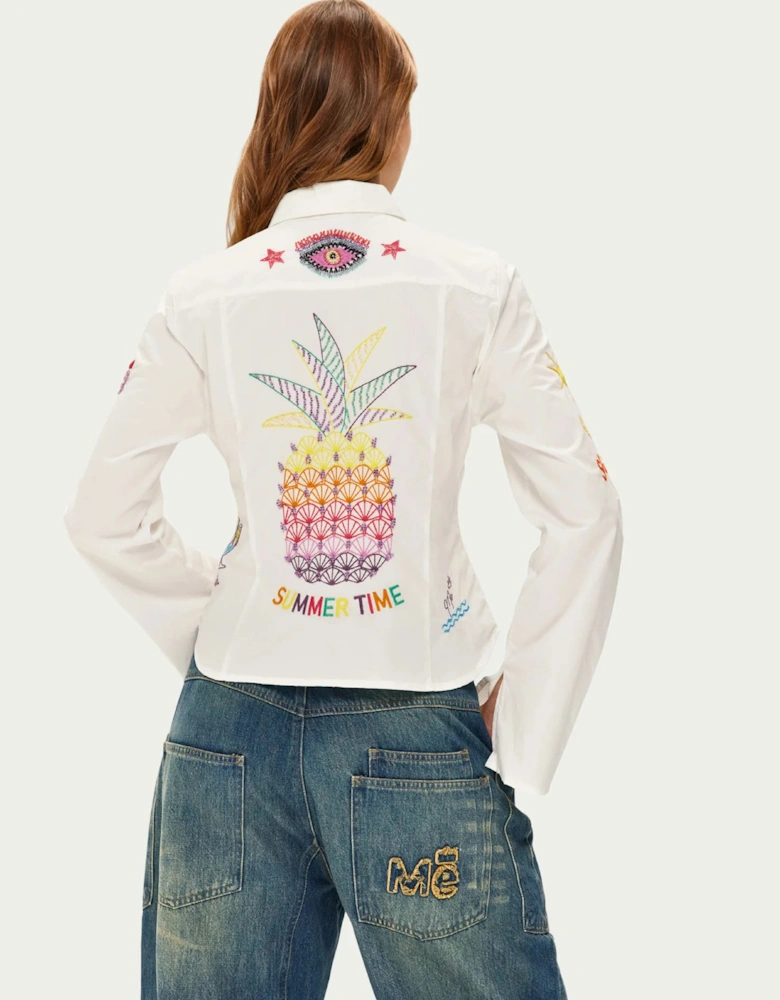 Rona slim fit embroidered shirt