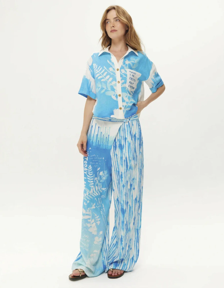 Ellen indigo wrapped pants